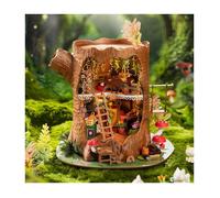 Puzzle 3D en bois à construire - ROBOTIME Kit de maison miniature à monter soi-même, cabane dans les arbres de conte de fées