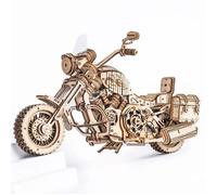 Puzzle 3D en bois à construire - ROBOTIME Kits de modèles de pour adultes - moto en mouvement - construction de maquettes