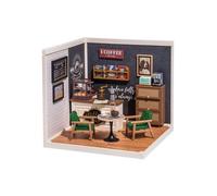 Puzzle 3D en bois à construire - ROBOTIME Super créateur Inspiration quotidienne café plastique DIY maison Miniature Kit