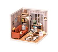 Puzzle 3D en bois à construire - ROBOTIME Super créateur Salon confortable DIY maison Miniature en plastique