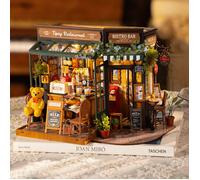 Puzzle 3D en bois à construire - ROBOTIME Tipsy Restaurant DIY maison Miniature
