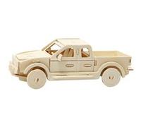 Puzzle 3D en bois à monter - Camion Pick-up - 19,5 x 8 x 12 cm
