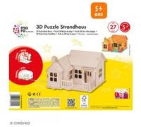 Puzzle Marabu Puzzle 3D en bois à monter - Maison de plage - 27 pcs