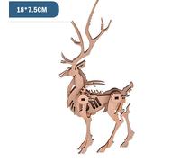 Puzzle 3d En Bois À Monter Soi-Même, Cerf, Tigre, Loup, Kits De Construction De Maquettes, Jouets Éducatifs