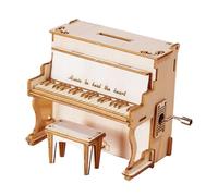 Puzzle 3D en bois artisanal à construire | Puzzle piano boîte à musique 3D en bois, kit de construction artisanal pour enfants, adultes, chambre, salon, maison