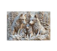 Puzzle 3D en bois avec ceinture de loup effet pierre 1000 pièces pour adultes, cadeaux pour adultes, décoration d'intérieur