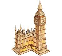 Puzzle 3D en bois - Big Ben - 220 pièces - Adulte - Architecture - Facile à assembler