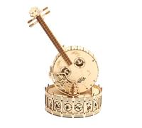 Puzzle 3D en bois, boîte à musique chinoise Zhongruan, boîte à musique mécanique, cadeau idéal pour les vacances et les anniversaires pour adolescents et adultes (175 pièces)