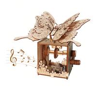Puzzle 3D en bois Boîte à musique Papillon à la main "Tu es mon soleil" Kit de montage artisanal. Cadeaux pour les fêtes, anniversaires, Noël, Cadeaux, Kit de modèle DIY, DIY en bois Taille Uniquebois