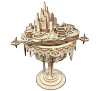 Puzzle 3D en Bois Château dans Le Ciel Kit Modèle DIY avec Boîte à Musique pour Adultes (14+) Cadeau Original de Noël ou d’Anniversaire Décoration Maison