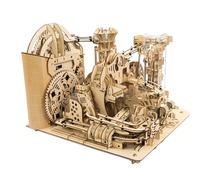 Puzzle 3D en bois de 1022 pièces, double mode manuel et électrique, modèle île flottante, piste de 20 billes en acier, entraînement par gravité, jouet STEM de bureau cinétique, cadeau pour adultes de