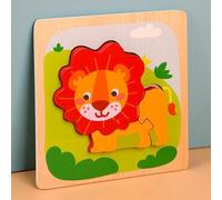 Puzzle 3d En Bois, Dessin Animé Grenouille Train Animal, Puzzle Planche Éducation Jouet Bébé, Animaux/Circulation, Jouets