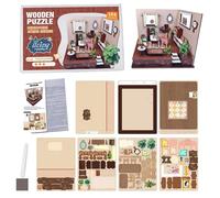 Puzzle 3D en bois | Développer les compétences motrices avec le jeu immersif - Modèles 3D à construire - Cadeau pour garçons étudiants chambre studio université