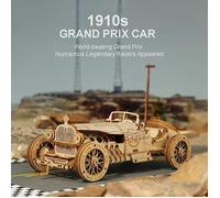 Puzzle 3D en bois Grand Prix Modèle de voiture DIY Kits de modèles à construire pour adultes