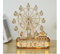 Puzzle 3D en bois Jouet en bois grande roue musicale cadeaux de Noël pour enfants