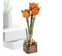 Puzzle 3D en bois - Kit pour construire des modèles de fleurs, puzzle en bois 3D - Pour enfants, décoration, étagère, centre de table, projet familial, activités en classe