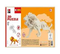 Puzzle 3D en bois lion Marabu - 34 pièces - pour enfants à partir de 3 ans