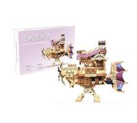 Puzzle 3D en bois, modèle Flyship, à faire soi-même, Huiqiao Star Domain Speed Cruiser, bateau d'avion, fait à la main, steampunk, à collectionner et à offrir, cadeau décoratif (version kit / 266 +