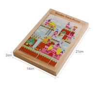Puzzle 3d En Bois Montessori Pour Enfants De 1 À 5 Ans, Jeu Éducatif, Blocs, Château, Exploration, Tetris