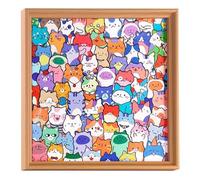 Puzzle 3D en Bois « Petits Chatons » - Puzzle, Dessin et Assemblage Tout-en-Un, Jouets éducatifs en Bois à colorier, Cadeaux créatifs pour passionnés de félins
