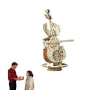 Puzzle 3D en bois pour adultes - Kit de construction pour boîtes à musique en bois et modèles en bois de violoncelle à construire soi-même - Kit de construction mécanique en bois - Unique à partir de