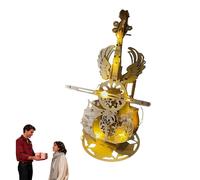 Puzzle 3D en bois pour adultes - Kit de construction pour boîtes à musique en bois et modèles en bois de violoncelle à construire soi-même - Kit de construction mécanique en bois - Unique à partir de