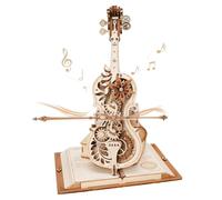 Puzzle 3D en bois pour adultes Kit - ROBOTIME de modèle de violoncelle magique avec base de boîte