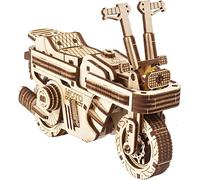 Puzzle 3D en Bois pour Adultes UGears Moto Compact Scooter Pliable - Kit de Construction - 192 pièces - 1 Jeu - 14 Ans et Plus
