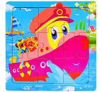 Puzzle 3d En Bois Pour Bébé, Jouets Éducatifs Pour Enfants, Formes Tangram, Apprentissage De L'intelligence Animale, Dessin Animé