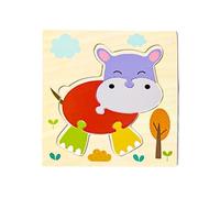 Puzzle 3D en bois pour bébés, jeu d'appariement avec des animaux, dessin animé, Intelligence, éducatif pour enfants