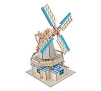 Puzzle 3d En Bois Pour Enfant, Accessoire De Bricolage, Modele De Moulin A Vent Hollandais Assemble, Jouet Intelligent