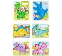 Puzzle 3D en bois pour enfants - dinosaure 02 - Multicolore G