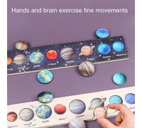 Puzzle 3d En Bois Pour Enfants, Système Solaire, Galaxie, Huit Planètes, Jouet De Dessin Animé, Apprentissage Précoce, Éducatif, Cadeau
