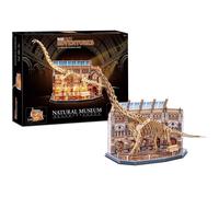 Revell Puzzle 3D en bois Tiny Adventures – Musée Naturel Brachiosaure avec éclairage LED