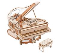 Puzzle 3D en bois - ROBOTIME - AMK81 - Piano magique - Lanterne victorienne - Mécanisme musical
