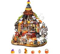 Puzzle 3D en bois - ROBOTIME - DG186 - Maison hantée Halloween bonbons - 364 pièces - Éclairage LED intégré