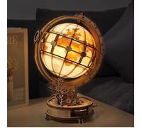 Puzzle 3D en bois - ROBOTIME - Globe terrestre - 147 pièces - Avec lumière LED - 16 9 x 20 3 x 29 3 cm