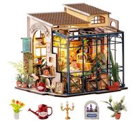 Puzzle 3D en bois - ROBOTIME Maison miniature de la boutique de fleurs d'Emily, jouet puzzle pour la décoration intérieure
