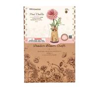 Puzzle 3D en bois Robotime Pink Dahlia TW131 93 pièces Rose