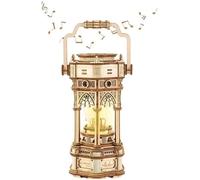 Puzzle 3D en bois - ROBOTIME pour adultes pour construire une boîte à musique lanterne victorienne - kits de modèles