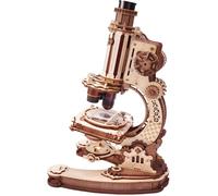 Puzzle 3D en bois - ROBOTIME - ST005 - Microscope fonctionnel - 260 pièces - Entièrement mécanique