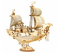 Puzzle 3d En Bois Robotime Voilier Japonais