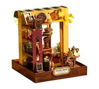 Puzzle 3D en bois, scène de maison miniature de chasse au trésor à construire - Décoration artisanale en bois fantaisie pour bureau et décoration de maison