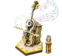 Puzzle 3D en Bois Violon Boîte à Musique Château dans Le Ciel - Ornements Artistiques pour Bureau - DIY pour Adulte et Enfant