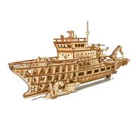 Puzzle 3D en Bois Wood Trick Ocean Yacht pour Adultes - 565 pièces - Hauteur maximale : 2,4 m - Niveau Expert - Kit de Maquette à Monter soi-même