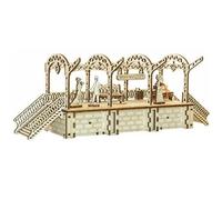 Puzzle 3D en bois Wooden City - Plate-forme de 36 cm - 100-200 pièces - Mixte