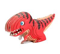 Puzzle 3d en carton avec relief. Conception de tyrannosaurus rex.