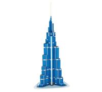 Puzzle 3d en carton de la gratte-ciel burj khalifa situé à dubaï. 51 pièces.