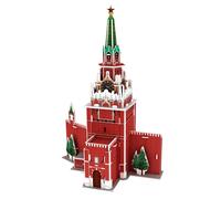 Puzzle 3d en carton de la place rouge à moscou. 33 pièces.