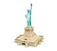 Puzzle 3d en carton de la statue de la liberte situee a new york. 22 pieces.